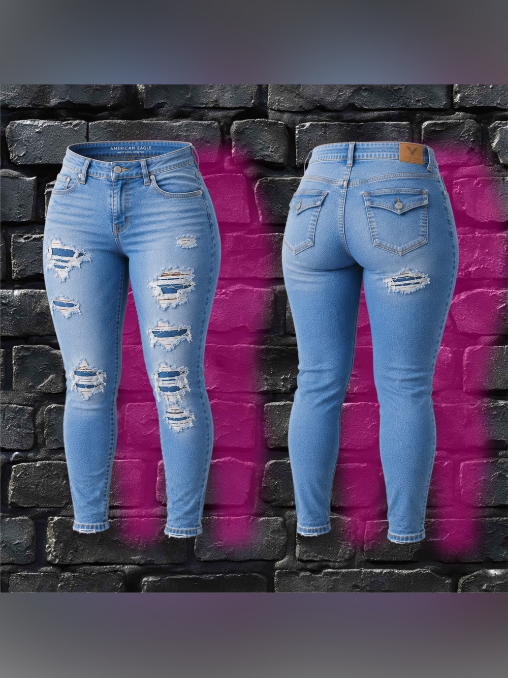 EUC • SIZE 12 • AMERICAN EAGLE JEANS • NEXT LEVEL STRETCH